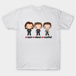 Love Sam, Dean & Castiel T-Shirt